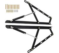 Elevador De Cama Mecanismo hidráulico de elevación de Cama, Soportes neumáticos para Almacenamiento, Soporte de Tapa con Resorte de Gas neumático para Banco de Caja de Juguetes, Tubo de Acer