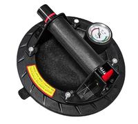 Elevador de cristal con ventosa de 8 pulgadas, con manómetro, máx. 200 kg, ventosa con caja de herramientas portátil, ventosa de cristal, soporte para laminado, azulejos, vidrio, metales, mármol