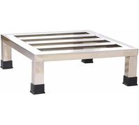 Elevador de electrodomésticos de acero inoxidable resistente, soporte de suelo duradero para lavadora/nevera, soporte rectangular para base de estante, estante de palés dividido