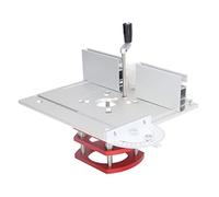 Elevador de Enrutador de Precisión, Elevador de Enrutador y Enrutador de Carpintería Base de Elevación de Placa de Inserción de Mesa con Placa Superior, Elevación Máxima 51 Mm (Plata)
