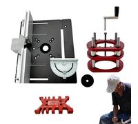 Elevador de enrutador de precisión, kit de sistema de elevación manual de enrutador | Kit de elevación de enrutador de mesa para carpintería, sierra de mesa, inserción, sistema de placa base,