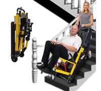 Elevador de escaleras eléctrico, ligero y portátil para personas mayores y desafíos de movilidad, diseño plegable para un fácil almacenamiento, funcionamiento suave