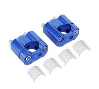 Elevador de eslabones de motocicleta, Adaptador de elevador de manillar A Par 22 mm / 28 mm Elevador de manillar de motocicleta con aleación de aluminio CNC(Azul)