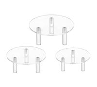 Elevador de exhibición de acrílico acrílico para exhibición, 3 soportes redondos para exhibición de joyas, seguro y resistente al desgaste, acrílico transparente, elevador para relojes, cosméticos