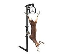 Elevador de juego de montaje de enganche con capacidad de 400 libras, cabrestante y giro de 360° para elevación de caja de camión y pie estabilizador