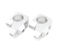 Elevador De Manillar Aleación Aluminio CNC para Aprilia para Tuono V4 APRC 2012 2013 2014 2015-2021 Manillar Desplazado hacia Atrás De 28 Mm Y 1 1/8" Elevador(Silver)