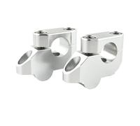 Elevador De Manillar Aleación Aluminio CNC para CBF500 para CBF600 2004-2007 CBF 500 600 22mm 7/8" Elevador De Manillar Desplazado(Gloss Silver)