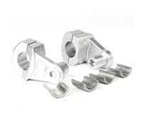 Elevador de Manillar Compatible con Ducati 22MM 7/8"-28MM 1 1/8" Motocicleta Abrazadera De Elevación del Manillar Abrazadera De Agarre De La Barra De Elevación Extensible(Silver)