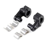 Elevador de Manillar Compatible con Ducati 22MM 7/8"-28MM 1 1/8" Motocicleta Abrazadera De Elevación del Manillar Abrazadera De Agarre De La Barra De Elevación Extensible(Black)