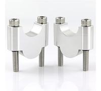 Elevador de Manillar Compatible con para KLX140R / RF/RL 2021 2022 2023 2024 2025 7/8 "22 Mm Adaptador De Abrazadera De Montaje De Elevadores De Barra Gruesa Manillar Motocicleta(Silver,30mm)