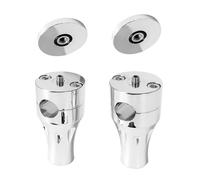 Elevador de Manillar Compatible con Suzuki Motocicleta Manillar Elevador Manillar Abrazadera Extender Adaptador 0.984 In (1")/0.866 In (7/8") Diámetro del Agujero del Manillar(Silver,25MM)