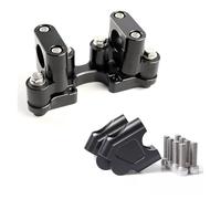 Elevador De Manillar con Abrazadera Base Montaje Estabilizador Altura Y Amortiguación para CFMOTO 450MT MT450 2024 2025 Elevadores Manillar Motocicleta(Black(AB))