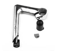 Elevador de manillar de aleación de aluminio de 100 mm con abrazadera de 25,4 mm y tubo de dirección de 22,2 mm, ángulo de 17 grados para bicicletas de carretera y montaña, negro/plateado (negro)