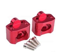 Elevador de manillar de aluminio de 28 mm para motocicleta para aplicaciones todoterreno, mejora el control y reduce la fatiga del conductor en viajes largos (rojo)