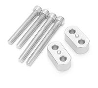 Elevador de Manillar de Moto Abrazadera del Manillar Elevación del Manillar Montaje de Repuesto de Aleación de Aluminio para TRIUMPH TIGER 900 / RALLY/PRo/GT 2020(B plata)