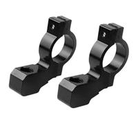 Elevador De Manillar Motocicleta 2 Unidades Universal para Bicicleta ATV Soporte Espejo Retrovisor Adaptador Abrazadera Tornillo Aluminio 22 Mm 7/8" Espejos Laterales(Negro)