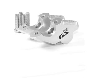 Elevador De Manillar para B&MW F900GS Adventure F 900 GS ADV 2024: Adaptador De Reposicionamiento De Potencia. Elevador De Altura. Abrazadera Montaje Ajustable(Plata1)