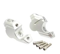Elevador De Manillar para Tracer 9/9GT 2021-2026 Abrazaderas Elevadoras Y Adaptador Montaje Trasero Adaptador Soporte del Manillar(Plata)