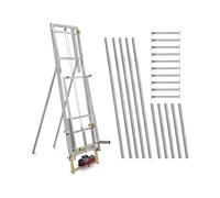 MSW Elevador de tejados 15 m hasta 200 kg 1500 W 12 m/min 150 x 70 cm Diseño Vertical también para Tejados Planos Ascensor de construcción Elevador de escalera Elevador de techo