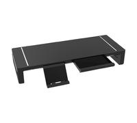 Elevador de monitor, soporte de computadora ajustable en altura | con cajón ajustable plegable de 20.47 pulgadas elevador para TV, escritorio, mesa de trabajo, impresora doméstica, laptop
