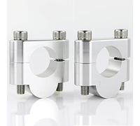 Elevador de Montaje de Manillar de Barra Gruesa de 22mm y 7/8 "para Motocicleta con Abrazaderas for Todas Las Motocicletas con Soporte de Barra de 22mm (7/8")(Silver Riser 20mm)