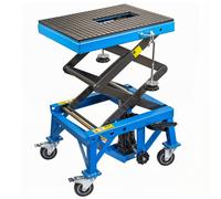 STIX Hidráulico elevador de motocicletas con ruedas 140 kg, plataforma elevadora de motocicleta ajustable de 350-870 mm, para motocicletas, ATVs y quads