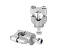 Elevador De Motocicleta, Abrazadera De Motocicleta Barra De Manillar Plata Powersports Elevadores De Manillar Abrazadera Elevadora De Montaje Para Manillares De 22 mm (Aprox. 7/8)
