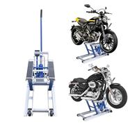 Elevador de motocicleta hidráulico para motocicleta, plataforma elevadora ATV, caballete de montaje para motocicleta, ajustable de 12 a 38,7 cm, soporte de motor en garaje y exterior, plataforma