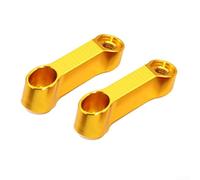 Elevador de motocicleta para adaptador M10, aluminio fresado CNC, resistente, ajustable, para más campo de visión, par plateado (dorado)