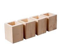 Elevador de Muebles Elevadores de cama de madera, 4 unidades, elevadores de muebles cuadrados, elevadores de mesa resistentes, patas de muebles de madera maciza, agrega 5-20 cm de altura(A 4.2cm Incre