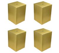 Elevador de Muebles Patas de Soporte Doradas Elevadores de Muebles de Aleación de Aluminio Elevadores de Cama de Metal Elevadores de Sofá Sólidos for Mesa Sofá Silla, 4 Piezas(3.5 x 3.5 x 5cm)