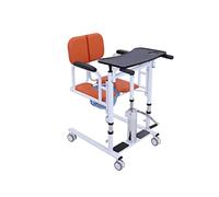 Elevador de paciente hidráulico Silla de ruedas para el hogar Elevador de transferencia con asiento dividido 180° y bandeja de escritorio Cómoda junto a la cama con orinal Silla de ducha 330 lb