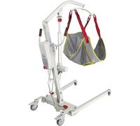 Elevador de Pacientes Eléctrico, Elevador de Pacientes Eléctrico Desplegable Hidráulico para Traslado de Cuerpos con Arnés en U Mediano, Alimentado por Batería y Capacidad de Peso de 180kg, Fácil Mont