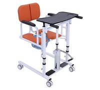 Elevador de pacientes hidráulico Silla de ruedas con mesa de comedor Transporte portátil Silla de ruedas Asiento de inodoro Ayuda de transferencia de acero Silla de ducha