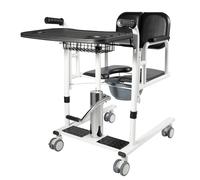 Elevador de pacientes hidráulico, silla de transferencia para el hogar, silla de ruedas de transporte portátil, ayuda de transferencia hidráulica para pacientes con apertura y cierre de 180°, altura