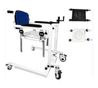 Elevador de pacientes para el hogar 120 kg/265 lb Silla de ruedas de transporte portátil Elevador manual con cojín suave Silla de transferencia médica Palanca de cambios para el hogar para enfermería