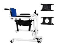 Elevador de pacientes para el hogar, silla de ducha con ruedas y asiento, silla de ruedas de transporte portátil con respaldo y cuña para personas mayores