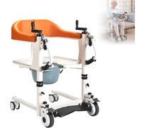 Elevador de pacientes para silla de ruedas electrohidráulica para ancianos y discapacitados, silla de elevación de transferencia con elevación manual y ayuda de elevación de cabecera para ancianos