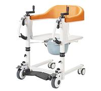 Elevador de pacientes para sillas de ruedas, altura ajustable de 20 cm, silla de transferencia con palanca de elevación de manivela, silla de ducha con cojines de asiento, orinal, silla de ruedas de