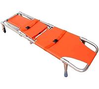 Elevador de pacientes Silla de ruedas Camilla de aluminio plegable de rescate de emergencia portátil Silla de escalera de evacuación Silla de camilla de bombero de ambulancia con 2 soportes.