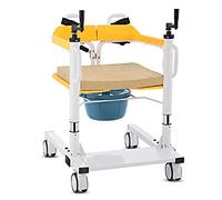 Elevador de pacientes silla de ruedas de baño para el hogar portátil de transferencia de pacientes con asiento dividido de 180° Transporte de silla de ruedas elevador manual elevador de transferencia