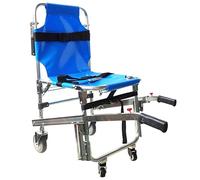 Elevador de Pacientes Silla de Ruedas Silla de Escalera Emergencia 4 Ruedas Ambulancia Bombero Silla de evacuación portátil para Personas Mayores con Correas de sujeción