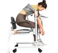 Elevador de Pacientes Silla de transferencia con ruedas elevadoras ajustables para pacientes, sistema eléctrico de elevación para uso doméstico con cinturón de elevación asistido, ayudas par