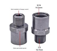 Elevador de pedal de motocicleta/bicicleta, kit de extensión de pedal de acero inoxidable 304 de 20 mm, adaptador de pedal de 1/2 pulgada a 9/16 pulgadas CNC, extensores de pedal impermeables