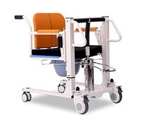 Elevador de silla de ruedas para uso doméstico, silla de ruedas de transporte manual con bandeja de cama, elevador portátil con asiento dividido de 180° para personas mayores Handica (A)
