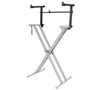 Elevador de Soporte para Teclado Electrónico, Adaptador de Extensión de Soporte de Teclado Ajustable en Forma de L Desmontable Portátil de 2 Niveles de Ancho