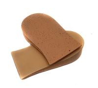 Elevador de talón largo con revestimiento de piel para zapatos bajos/incómodos y ortopédicos. naranja. mal. 4:44/46-altura:0.5 cm