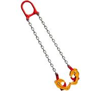 Elevador de tambor de cadena de ternera con cadenas de acero manneso G80, abrazaderas de elevación resistentes y eslingas de doble cadena para un manejo seguro de tambores de metal y plástico