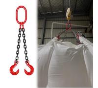 Elevador de Tambor de Cadena Eslinga de Cadena de Elevación de Alta Resistencia para Polipasto de Motor, Equipo de Aparejo de Peso con Capacidad de 1000 Kg, Abrazadera(2-Leg(1000kg/2204LBS))
