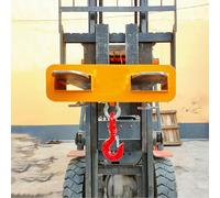 Elevador de Tambor de Cadena Ganchos Elevadores de Bidones Industriales de 360 Grados. Cadena Resistente para Bidones de 55 Galones, Ideal para Montacargas, Granjas(Double Hooks (3000 kg/6614 lbs))